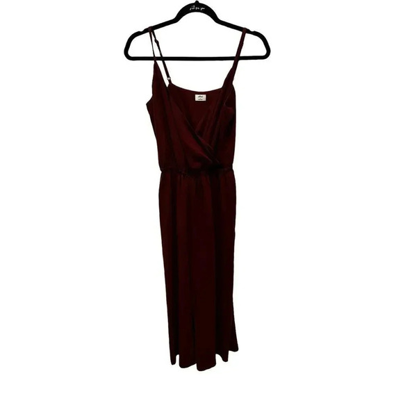 Wilfred Women's Maroon Sleeveless Shanghai Strap A-Line Midi Dress Size Small - Picture 5 of 7